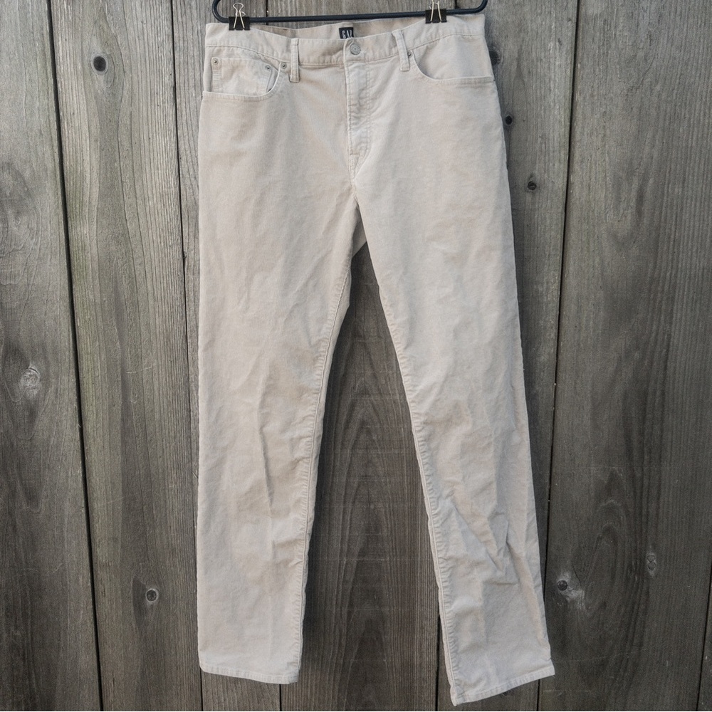 Cream White Corduroy Pants (34x34)
